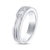 Previously Owned Men's THE LEO Diamond Wedding Band 1 ct tw Square-cut 14K White Gold