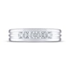 Previously Owned Men's THE LEO Diamond Wedding Band 1 ct tw Square-cut 14K White Gold