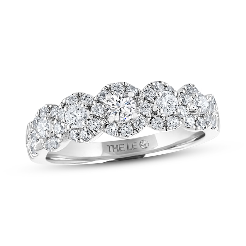 Main Image 1 of Previously Owned THE LEO Diamond Anniversary Ring 3/4 ct tw Round-cut 14K White Gold