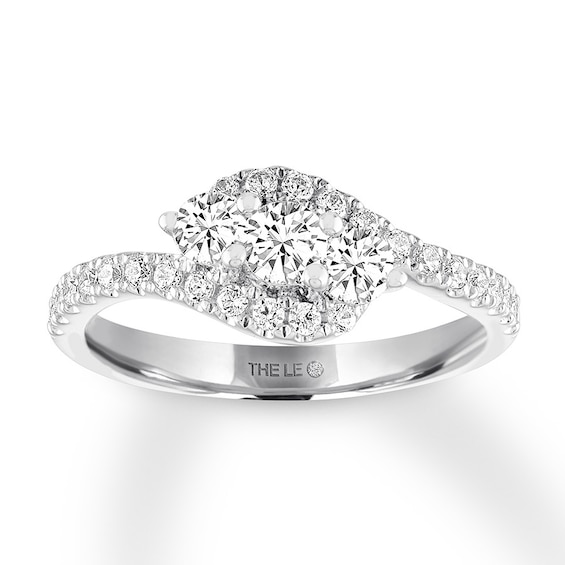 Previously Owned Leo Diamond Engagement Ring 3/4 ct tw 14K Round-cut White Gold
