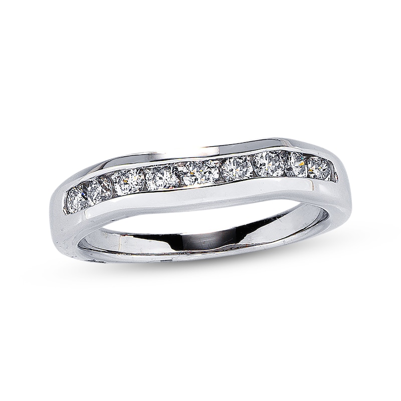 Main Image 1 of Previously Owned Diamond Enhancer Ring 1/2 ct tw Round-cut 14K White Gold Size 11.25