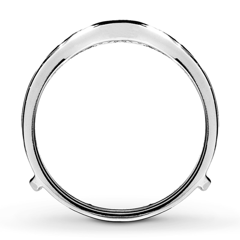 Main Image 2 of Previously Owned Diamond Enhancer Ring 1/4 ct tw Round-cut 14K White Gold - Size 10