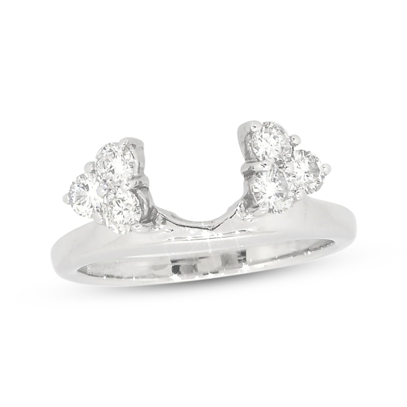 Main Image 1 of Previously Owned Diamond Enhancer Ring 1/2 ct tw Round-cut 14K White Gold - Size 4.75