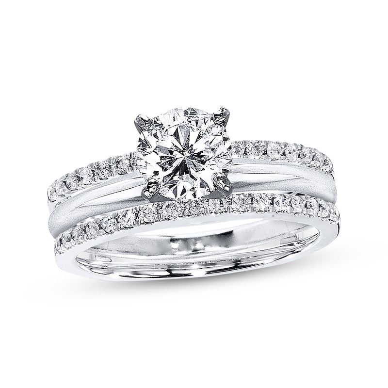 Main Image 4 of Previously Owned Enhancer Ring 1/4 ct tw Diamonds 14K White Gold Size 4.25