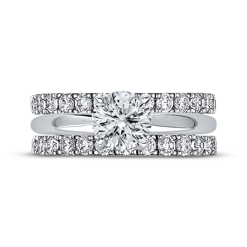 Main Image 3 of Previously Owned Diamond Enhancer Band 1 ct tw Round-cut 14K White Gold Size 4