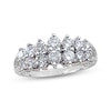 Thumbnail Image 1 of Previously Owned Round-Cut Diamond Two-Row Anniversary Band 1/4 ct tw 14K White Gold - Size 4.75