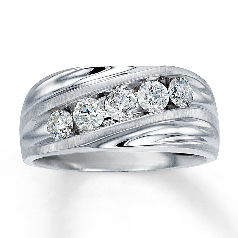 Main Image 1 of Previously Owned Band 1 ct tw Diamonds 14K White Gold - Size 13