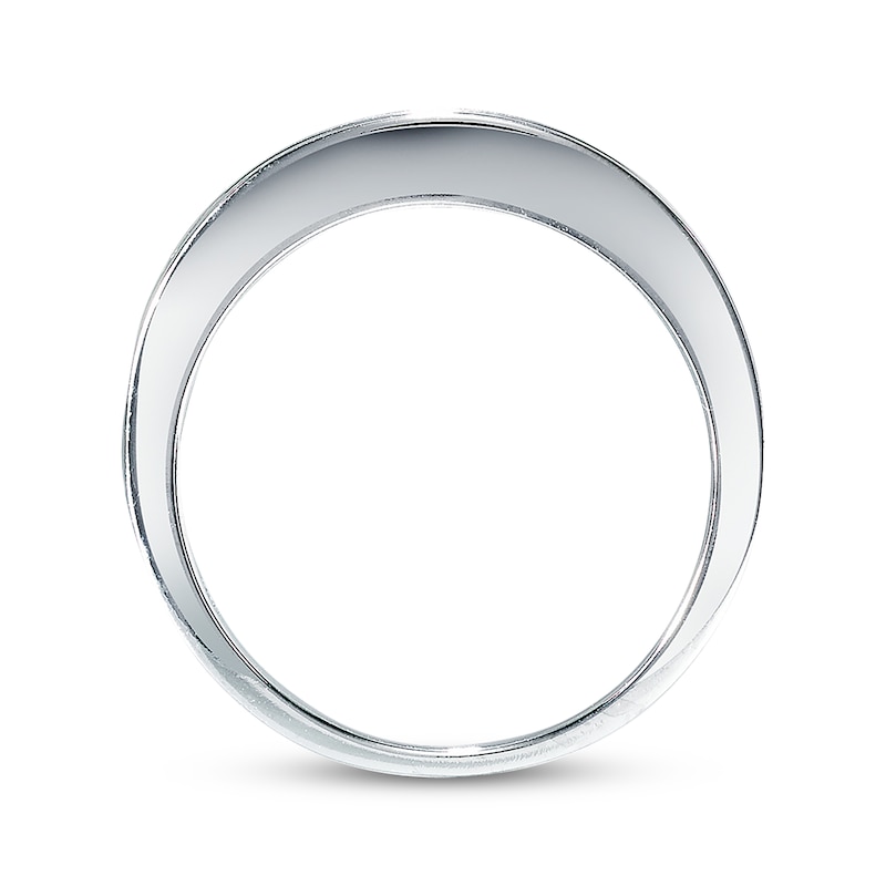 Main Image 3 of Previously Owned Diamond Wedding Band 3/8 ct tw Princess-cut 14K White Gold Size 11.5