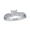 Thumbnail Image 1 of Previously Owned Diamond Engagement Ring 1/5 ct tw Diamonds 10K White Gold Size 4.75