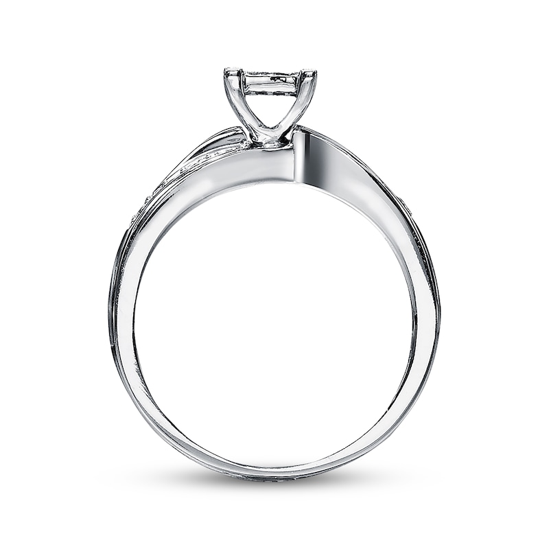 Main Image 2 of Previously Owned Diamond Engagement Ring 1/5 ct tw Diamonds 10K White Gold Size 4.75