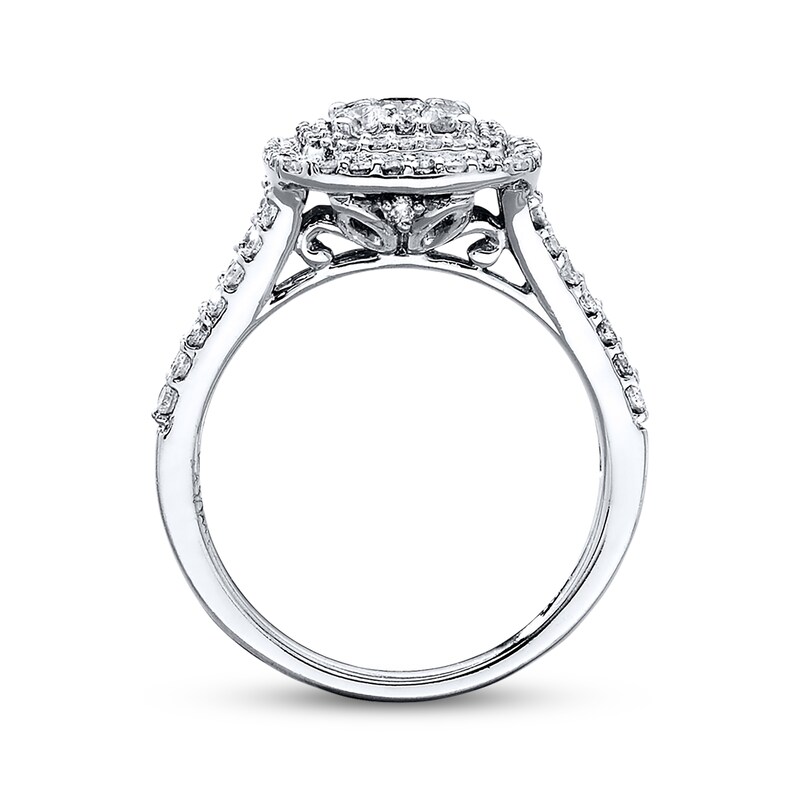 Main Image 3 of Previously Owned Diamond Engagement Ring 1 ct tw Round-cut 14K White Gold - Size 4.25