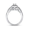 Thumbnail Image 3 of Previously Owned Infinity Engagement Ring 1/2 ct tw Diamonds 10K White Gold - Size 4.75
