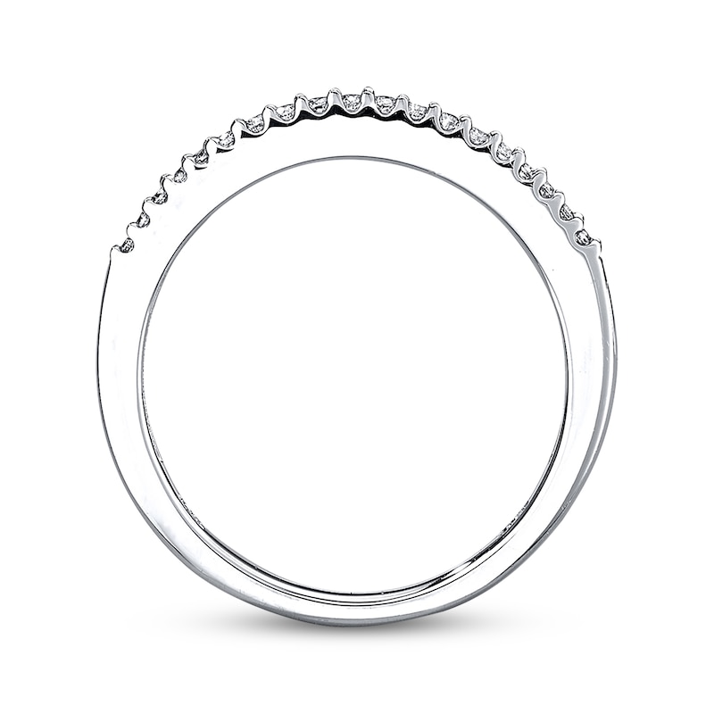 Main Image 3 of Previously Owned Diamond Wedding Band 1/10 ct tw Round-cut 10K White Gold Size 4.5