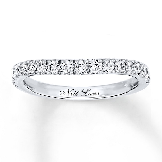 Previously Owned Neil Lane Wedding Band 1/2 ct tw Diamonds 14K White Gold Size 4