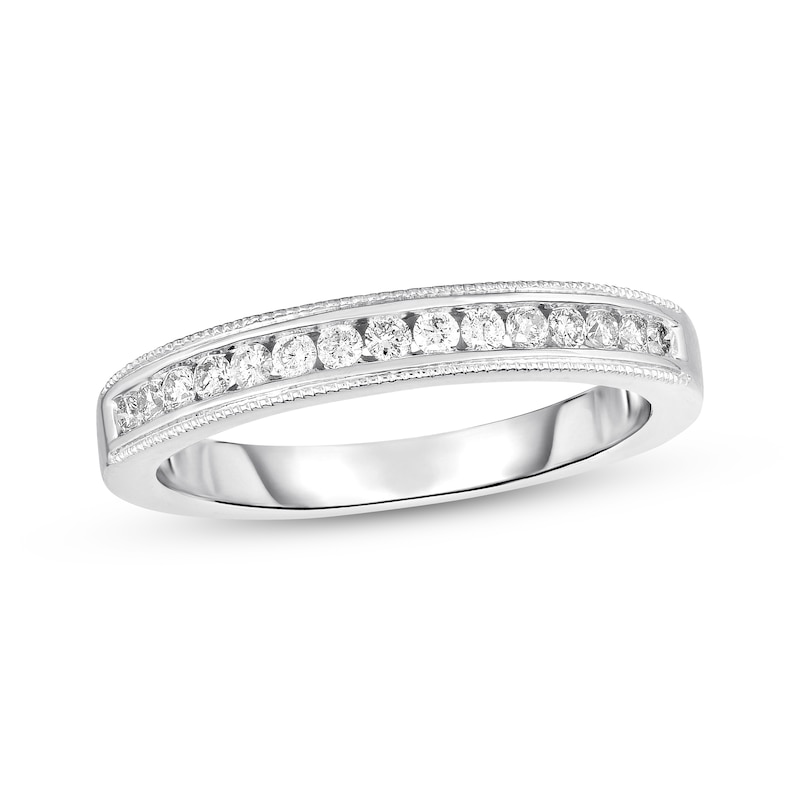 Main Image 1 of Previously Owned Diamond Wedding Band 1/4 ct tw 14K White Gold - Size 10
