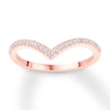 Thumbnail Image 1 of Previously Owned Diamond Wedding Band 1/8 ct tw Round-cut 14K Rose Gold - Size 4.25
