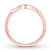 Thumbnail Image 2 of Previously Owned Diamond Wedding Band 1/8 ct tw Round-cut 14K Rose Gold - Size 4.25