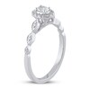 Thumbnail Image 2 of Previously Owned Diamond Engagement Ring 1/3 ct tw Oval & Round 10K White Gold Size 4