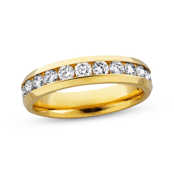 Previously Owned Diamond Anniversary Band 1 ct tw Round-cut 14K Yellow Gold Size 10.25