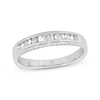 Thumbnail Image 1 of Previously Owned Diamond Anniversary Band 1/2 ct tw Round & Baguette-cut 14K White Gold - Size 13.25