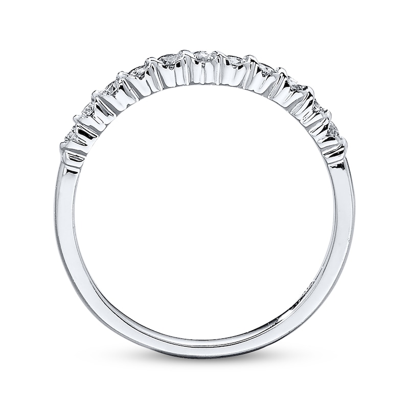 Main Image 3 of Previously Owned Diamond Anniversary Band 1/4 ct tw Round-Cut 10K White Gold - Size 10.5