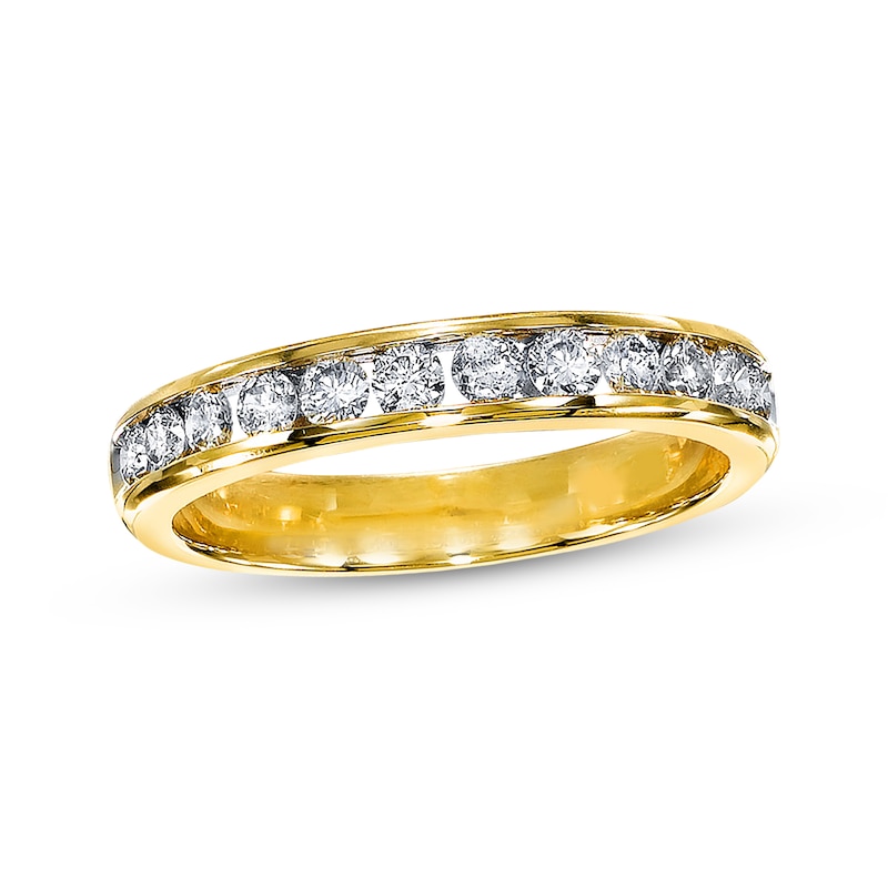 Main Image 1 of Previously Owned Diamond Band 1/2 ct tw Round-Cut 14K Yellow Gold - Size 9.5