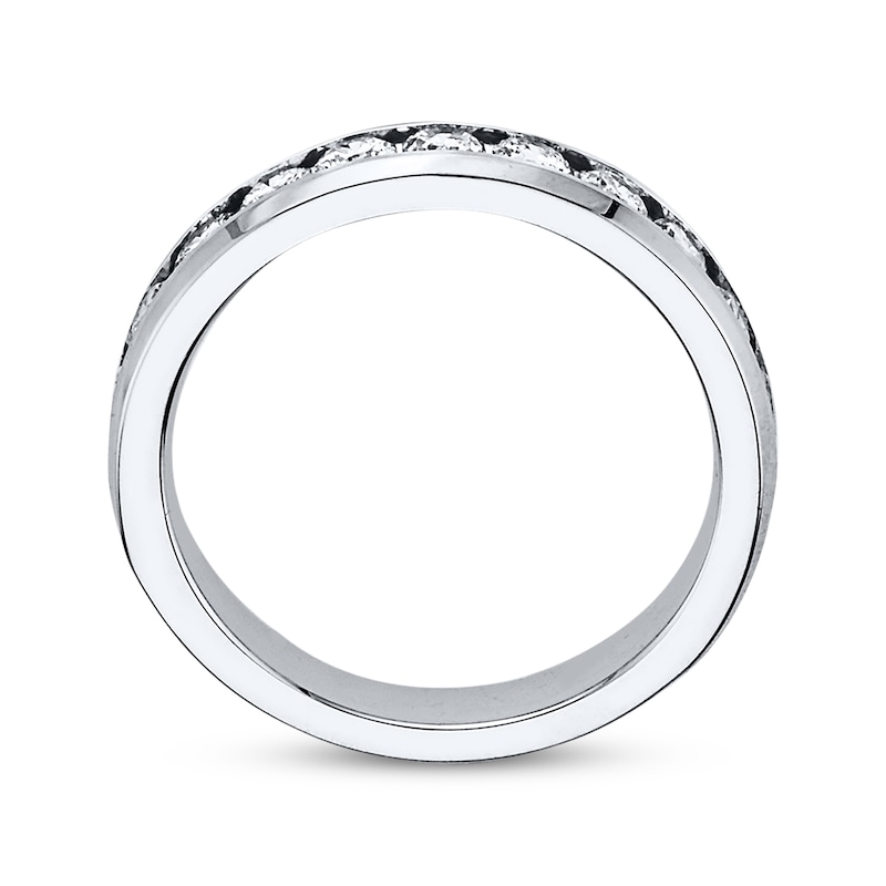 Main Image 3 of Previously Owned Diamond Anniversary Band 1 ct tw Round-Cut 10K White Gold - Size 4.75