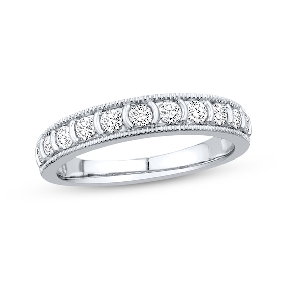 Previously Owned Anniversary Band 1/2 ct tw Round-Cut Diamonds 10K White Gold Size 9.75