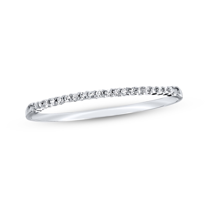 Main Image 1 of Previously Owned Diamond Anniversary Band 1/20 ct tw Round-cut 10K White Gold Size 4.75