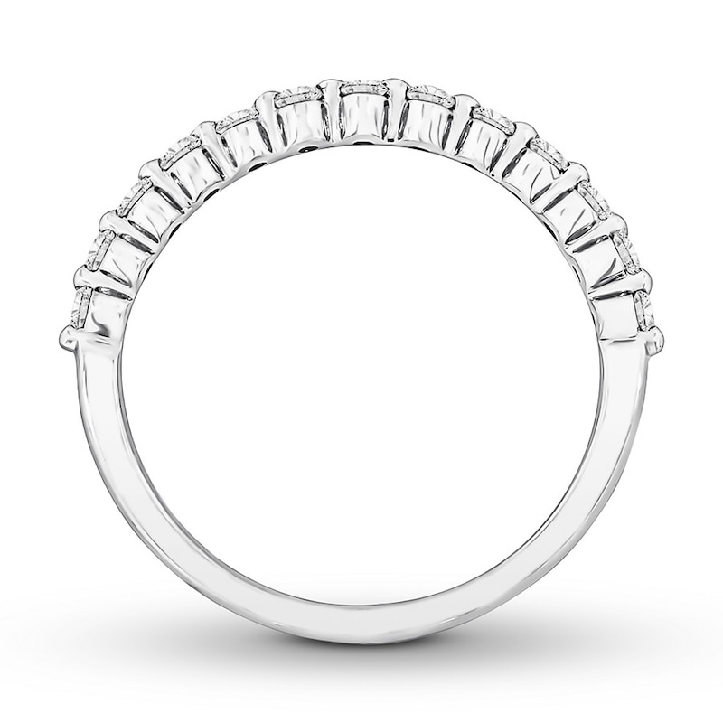 Previously Owned Diamond Anniversary Band 1/3 ct tw Round-cut 10K White Gold - Size 4.5