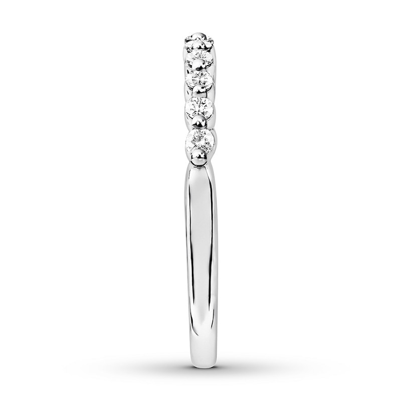 Previously Owned Diamond Anniversary Band 1/3 ct tw Round-cut 10K White Gold - Size 4.5