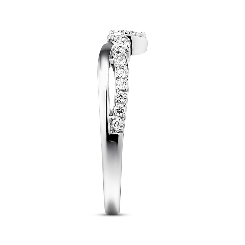Main Image 2 of Previously Owned Diamond Anniversary Band 1/4 ct tw Round-cut 10K White Gold Size 9.75