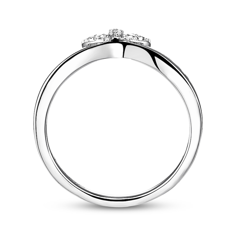 Main Image 3 of Previously Owned Diamond Anniversary Band 1/4 ct tw Round-cut 10K White Gold Size 9.75