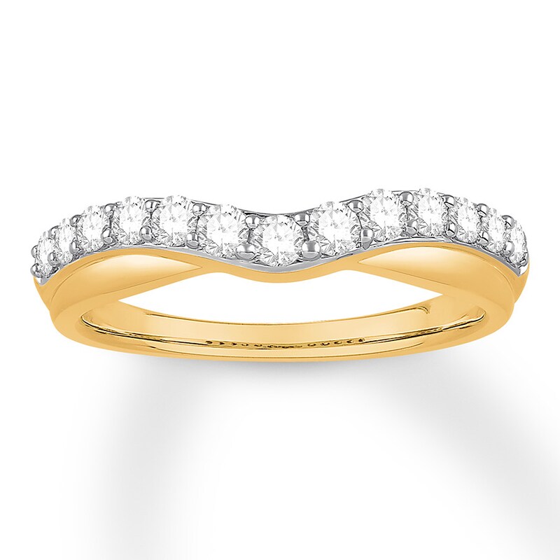 Main Image 1 of Previously Owned Diamond Contour Ring 1/2 carat tw Round 14K Yellow Gold Size 9.5