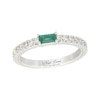 Thumbnail Image 0 of Previously Owned Neil Lane Baguette-Cut Emerald Wedding Band 1/3 ct tw Round-cut Diamonds 14K White Gold - Size 4