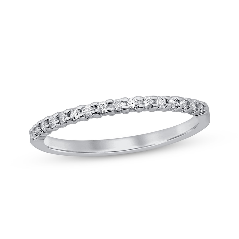 Main Image 1 of Previously Owned Diamond Anniversary Ring 1/6 ct tw Round-Cut 10K White Gold - Size 4