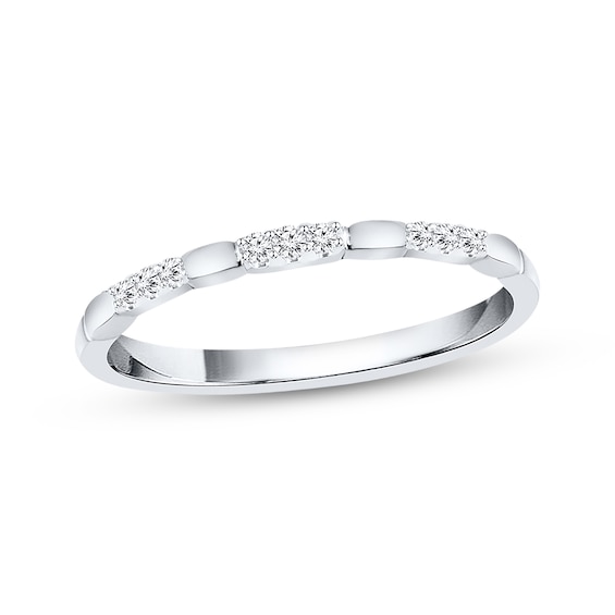 Previously Owned Anniversary Band 1/20 ct tw Diamonds 10K White Gold 3