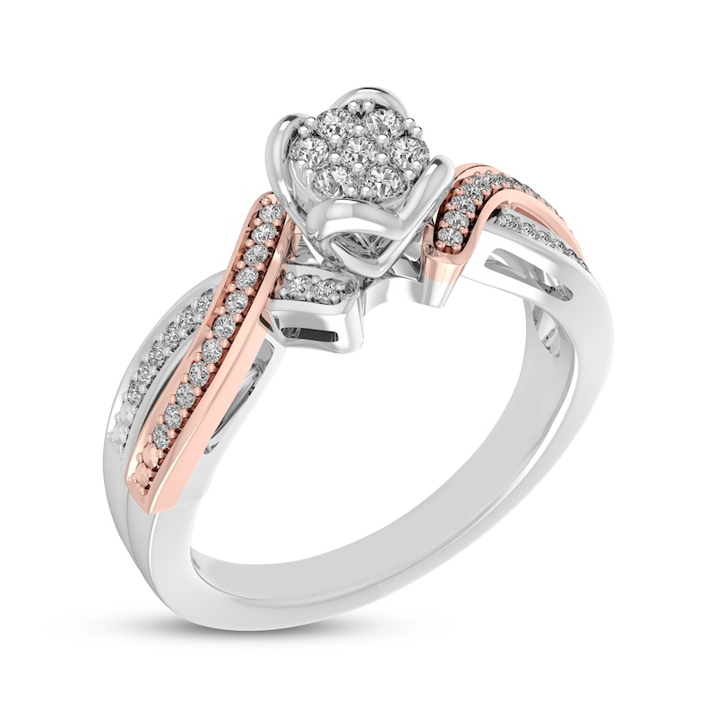Main Image 2 of Previously Owned Diamond Ring 1/5 ct tw 10K Rose Gold Sterling Silver Size 9.25