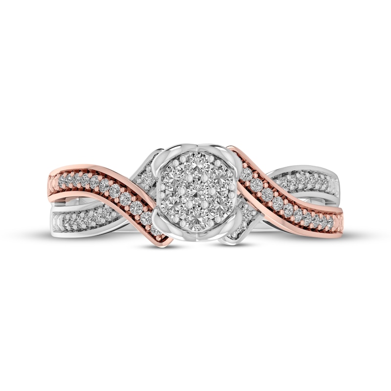 Main Image 4 of Previously Owned Diamond Ring 1/5 ct tw 10K Rose Gold Sterling Silver Size 9.25