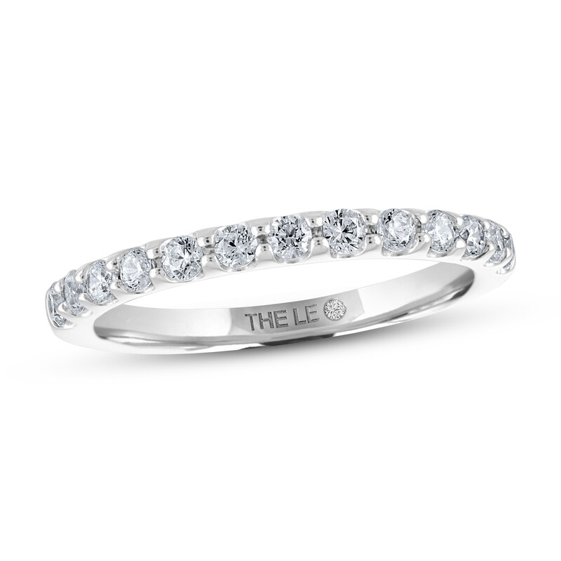 Main Image 1 of Previously Owned THE LEO Diamond Anniversary Ring 3/8 ct tw Round-cut 14K White Gold - Size 4
