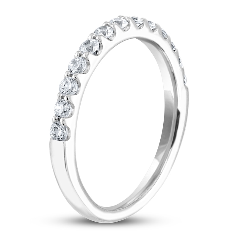 Main Image 2 of Previously Owned THE LEO Diamond Anniversary Ring 3/8 ct tw Round-cut 14K White Gold - Size 4