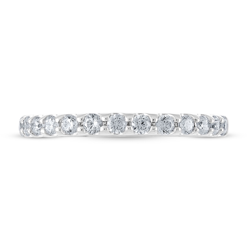 Main Image 3 of Previously Owned THE LEO Diamond Anniversary Ring 3/8 ct tw Round-cut 14K White Gold - Size 4