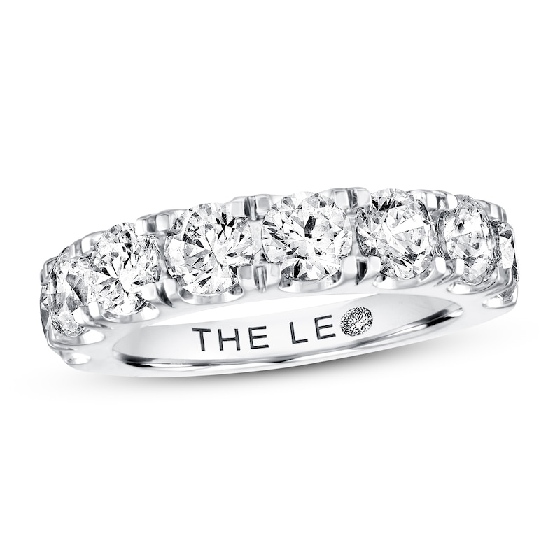 Main Image 1 of Previously Owned Leo Diamond Band 3 ct tw Round-cut 14K White Gold - Size 9.5