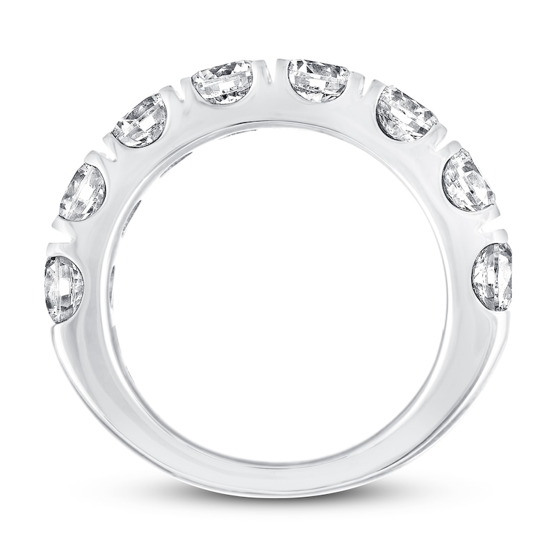 Main Image 2 of Previously Owned Leo Diamond Band 3 ct tw Round-cut 14K White Gold - Size 9.5