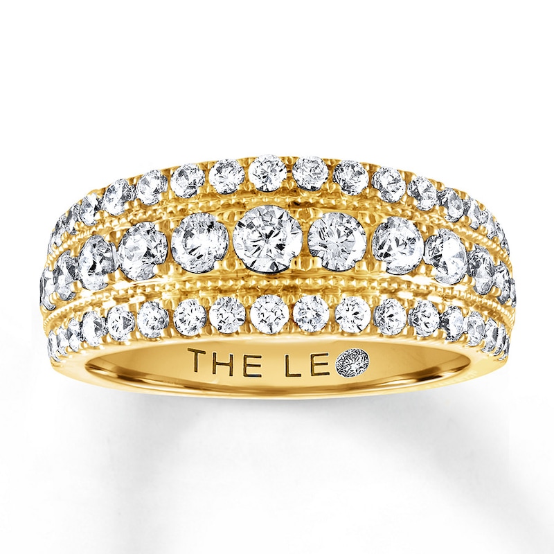 Main Image 1 of Previously Owned Leo Diamond Band 1-1/5 ct tw Round-cut 14K Yellow Gold Size 11.5