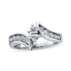 Thumbnail Image 1 of Previously Owned Diamond Engagement Ring 3/4 ct tw Marquise & Round-cut 14K White Gold - Size 4.75
