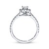 Thumbnail Image 2 of Previously Owned Neil Lane Engagement Ring 7/8 ct tw Princess & Round-cut Diamonds 14K White Gold - Size 3.5