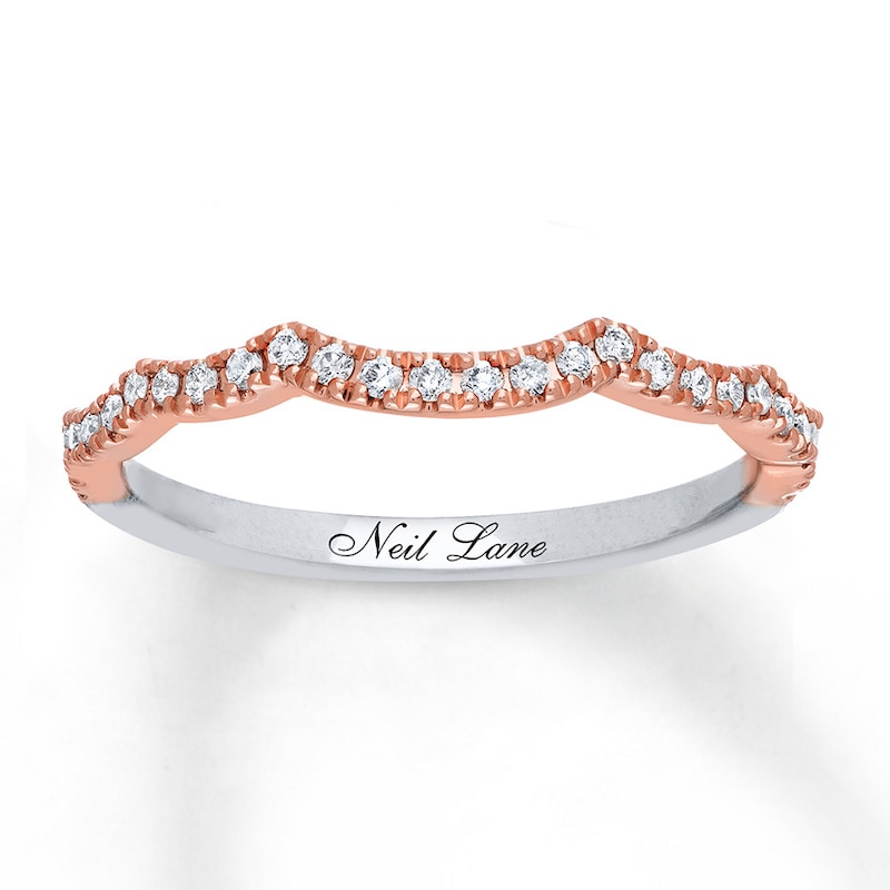 Previously Owned Neil Lane Wedding Band 1/5 ct tw Diamonds 14K Two-Tone Gold