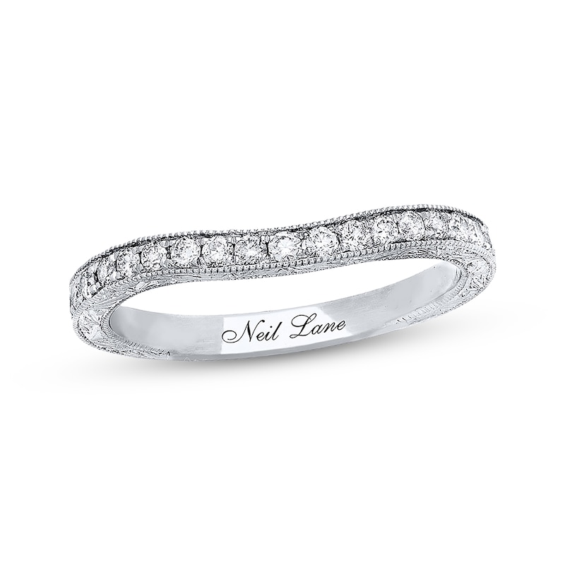Main Image 1 of Previously Owned Neil Lane Wedding Band 1/3 ct tw Diamonds 14K White Gold - Size 4.75
