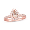 Thumbnail Image 1 of Previously Owned Neil Lane Morganite Engagement Ring 5/8 ct tw Pear & Round-cut 14K Rose Gold Size 11